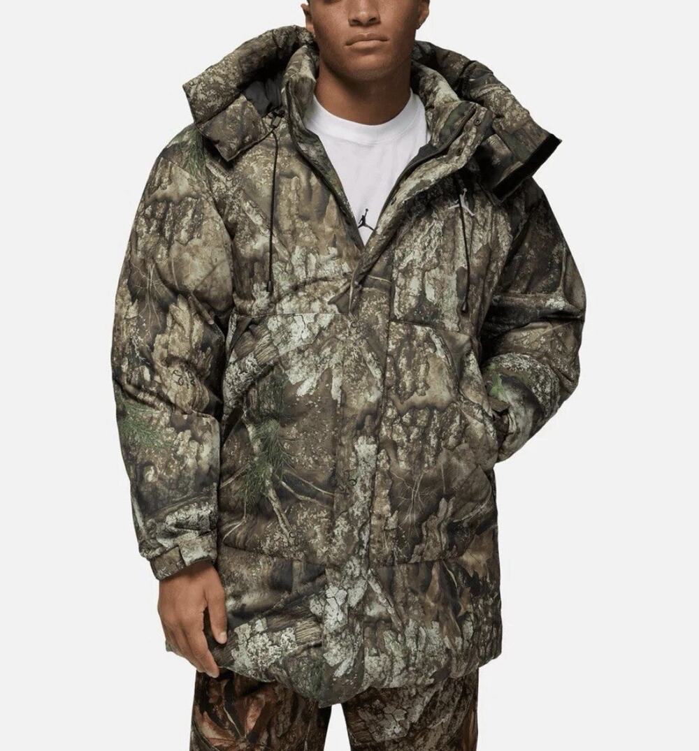 NEW $375 Jordan Flight Therma-Fit Down Parka Real Tree Camo IB4517-222 Size XXL